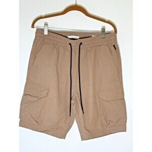 PacSun Mens Cargo Shorts Medium Beige‎ Relaxed Fit Stretch Cotton Utility Summer